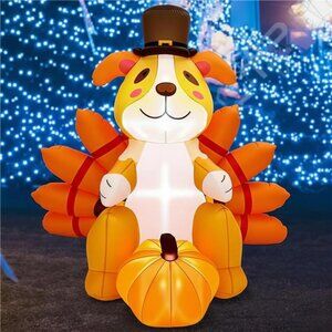 5 ft Height Thanksgiving Inflatable Animal with Built in LED Lights